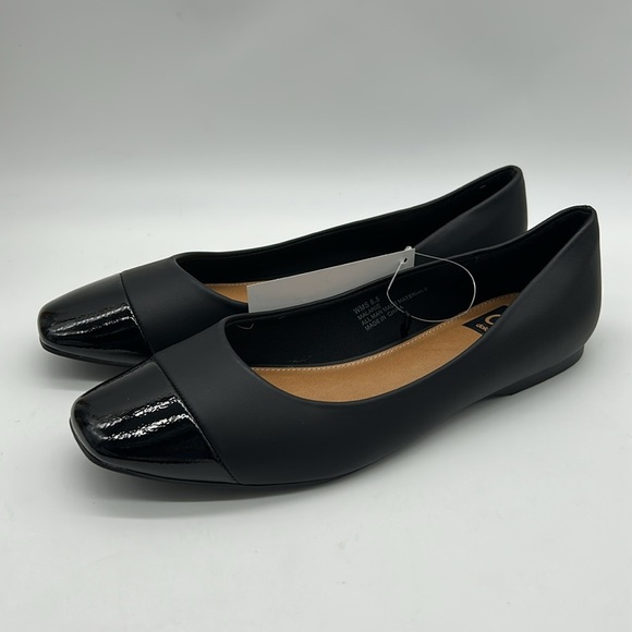DV by Dolce Vita Melanie Black Flats Women’s Size 8.5 Patent Toe Cap Ballet NWB - Picture 4 of 12